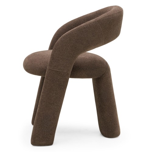 Fotel tapicerowany Elise – brązowa elegancja do salonu
