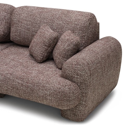 OU-2933 Sofa dwuosobowa Fragola Comfort modułowa, brązowa, obła