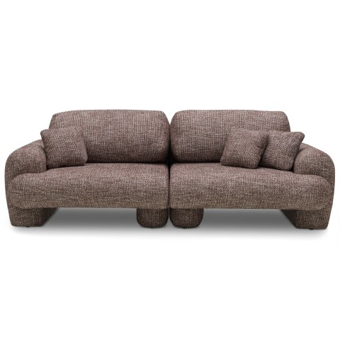 OU-2933 Sofa dwuosobowa Fragola Comfort modułowa, brązowa, obła