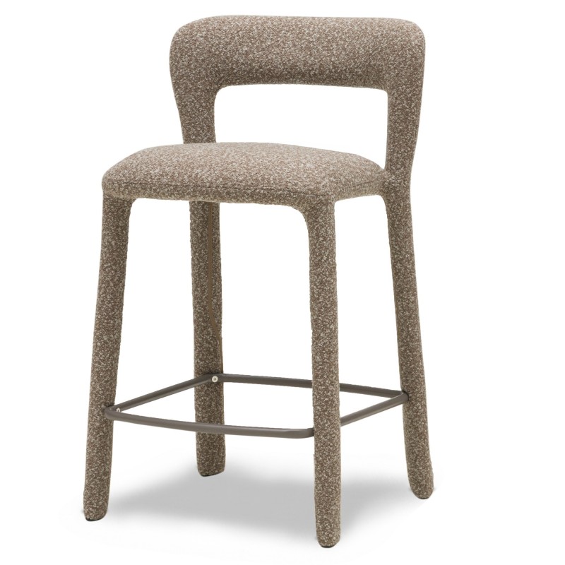 Hoker tapicerowany Esme, brązowo-szary |Nowoczesny design | Kup teraz