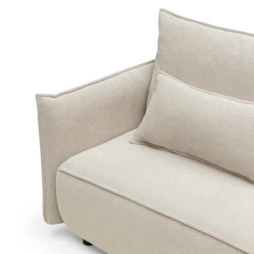 Sofa rozkładana Sofino z pojemnikiem, jasnobeżowa