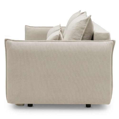 Sofa rozkładana Sofino z pojemnikiem, jasnobeżowa