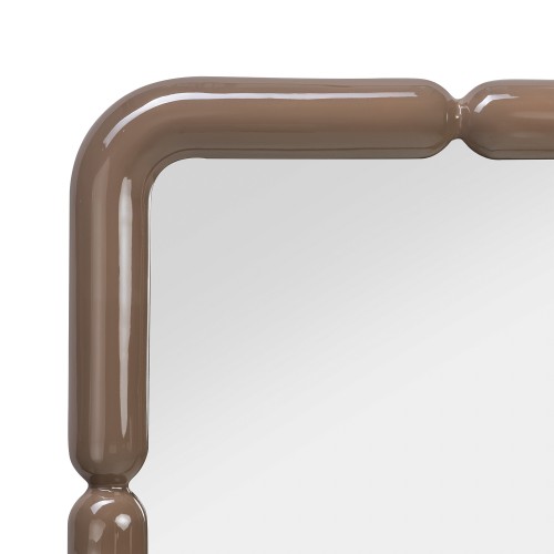 Dekoracyjne lustro wiszące Ava, 160x60 cm, jasnobrązowe/mocha, glossy