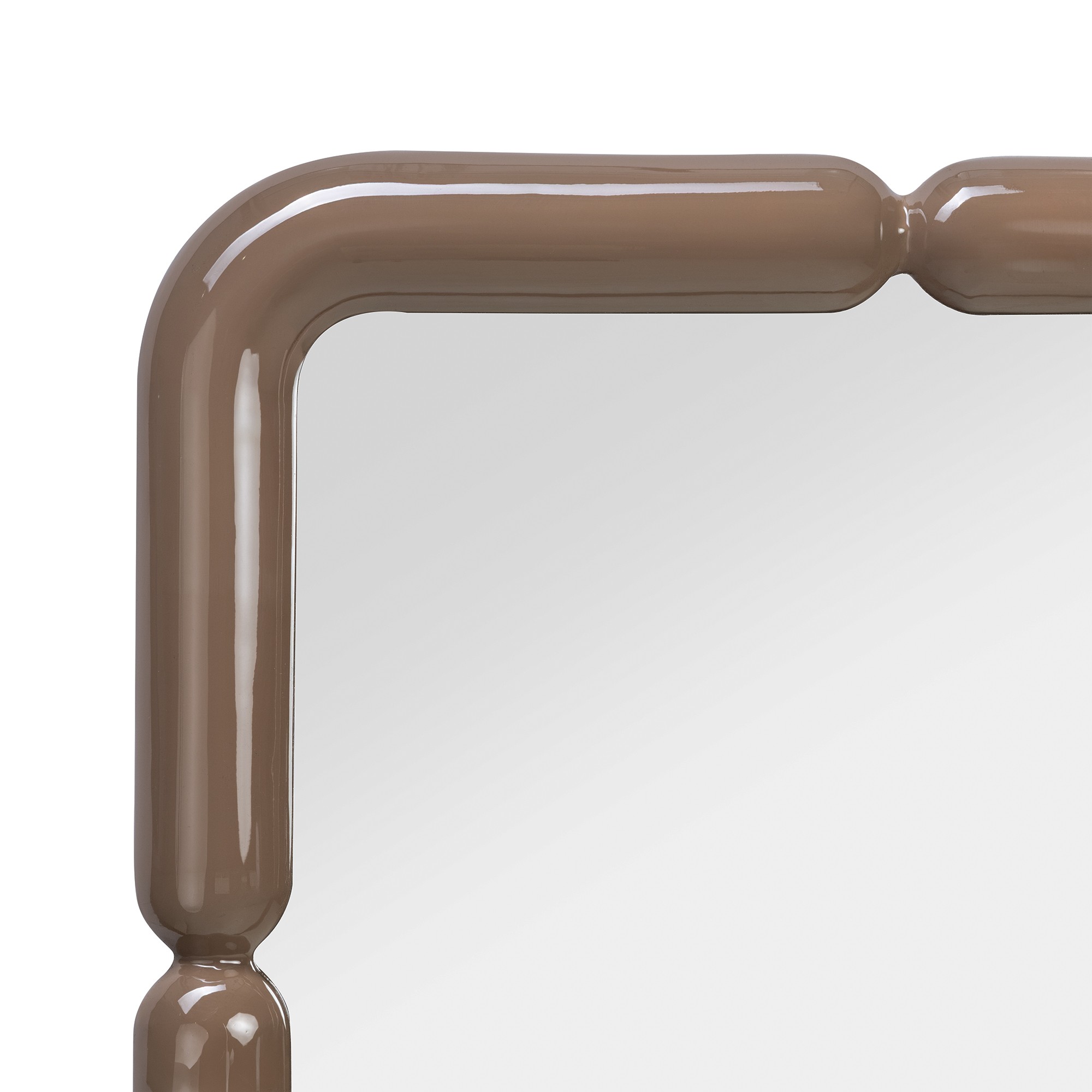 Dekoracyjne lustro wiszące Ava, 160x60 cm, jasnobrązowe/mocha, glossy
