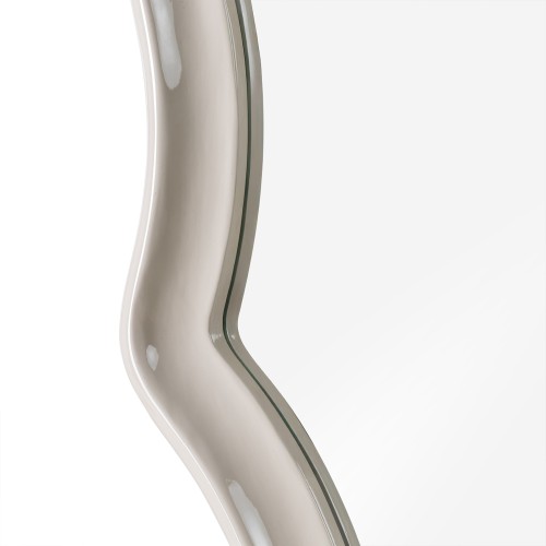 Lustro wiszące Luppo, 100 cm, jasnobeżowe, glossy