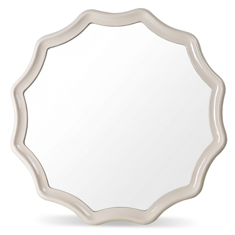 Lustro wiszące Luppo, 100 cm, jasnobeżowe, glossy