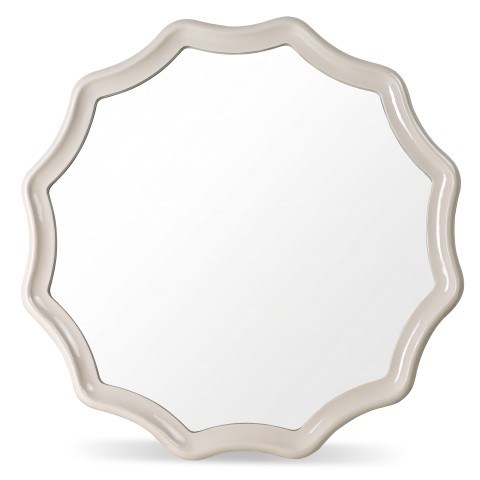 Lustro wiszące Luppo, 100 cm, jasnobeżowe, glossy