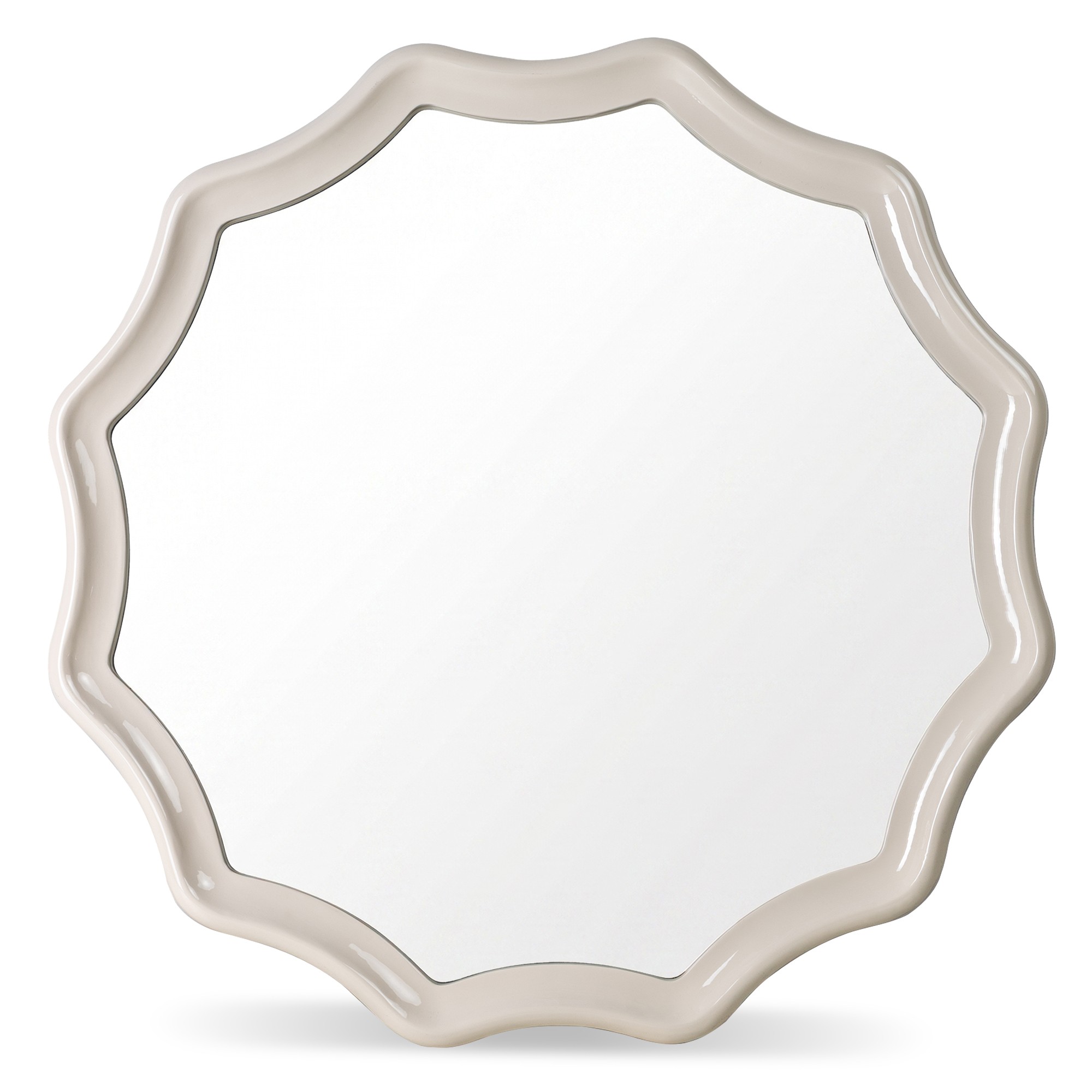 Lustro wiszące Luppo, 100 cm, jasnobeżowe, glossy