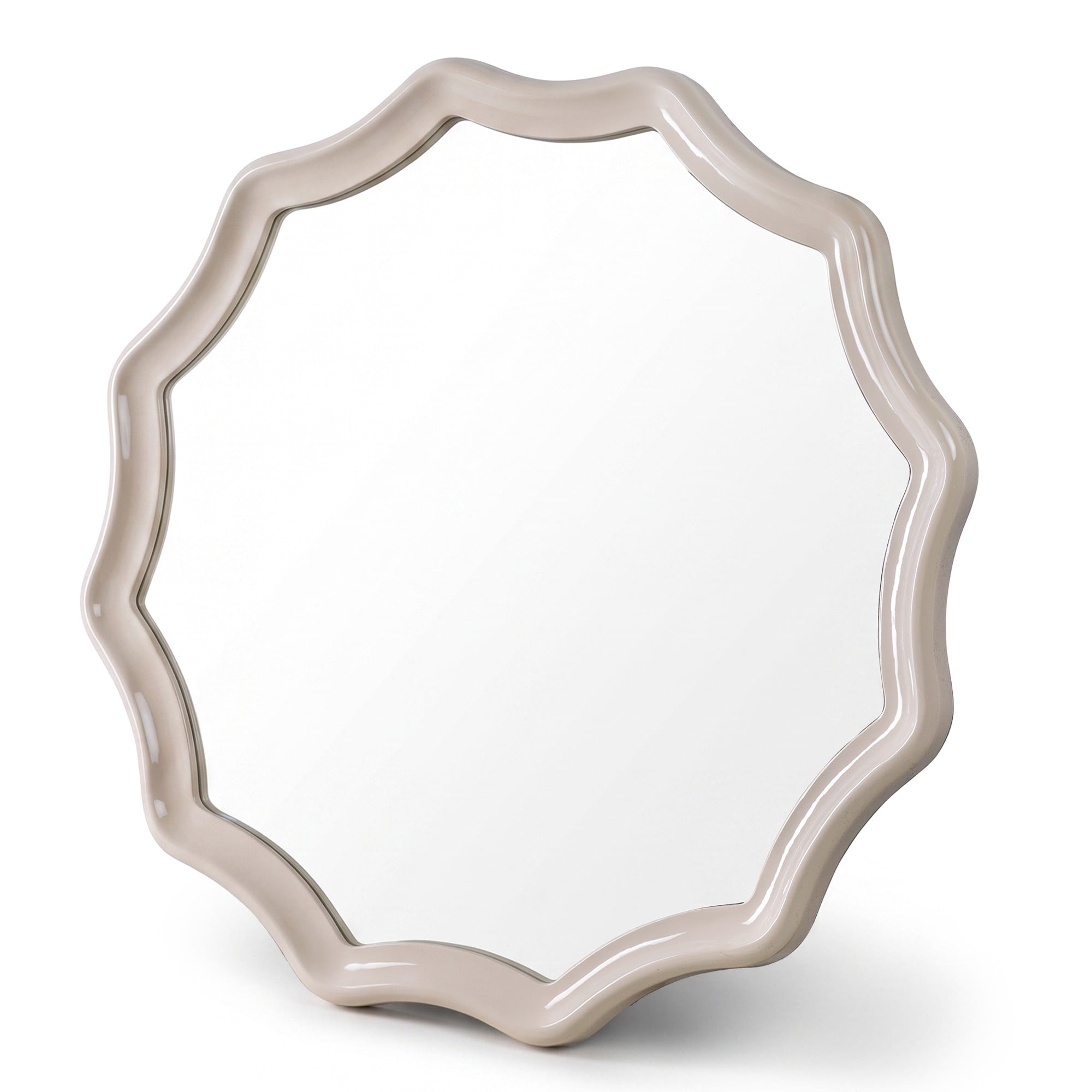 Lustro wiszące Luppo, 100 cm, jasnobeżowe, glossy