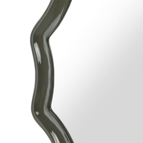 Lustro wiszące Luppo, 100 cm, zielono-szare, glossy