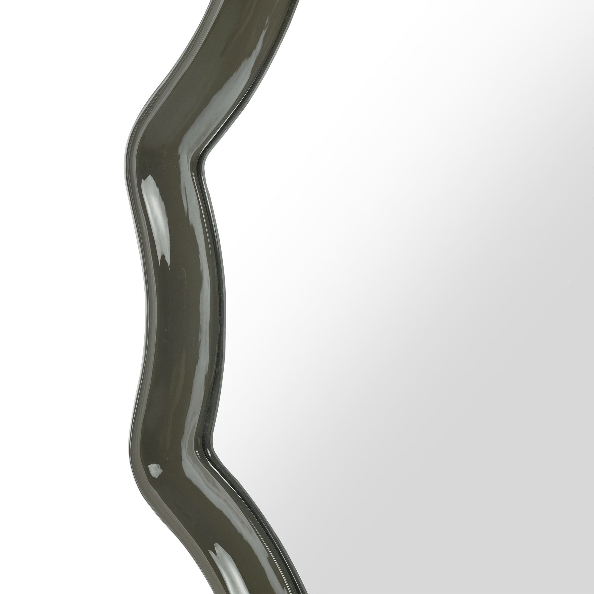 Lustro wiszące Luppo, 100 cm, zielono-szare, glossy