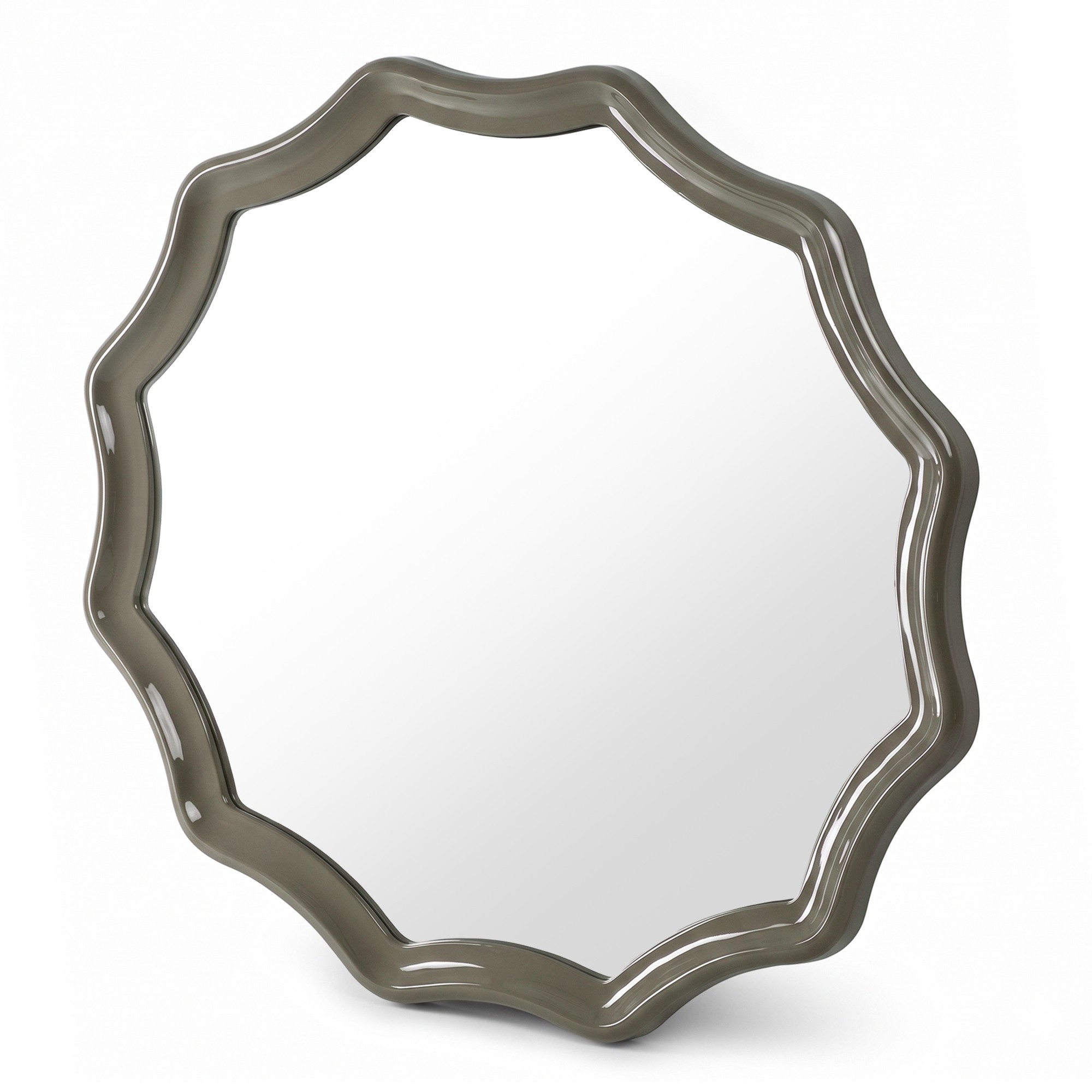 Lustro wiszące Luppo, 100 cm, zielono-szare, glossy