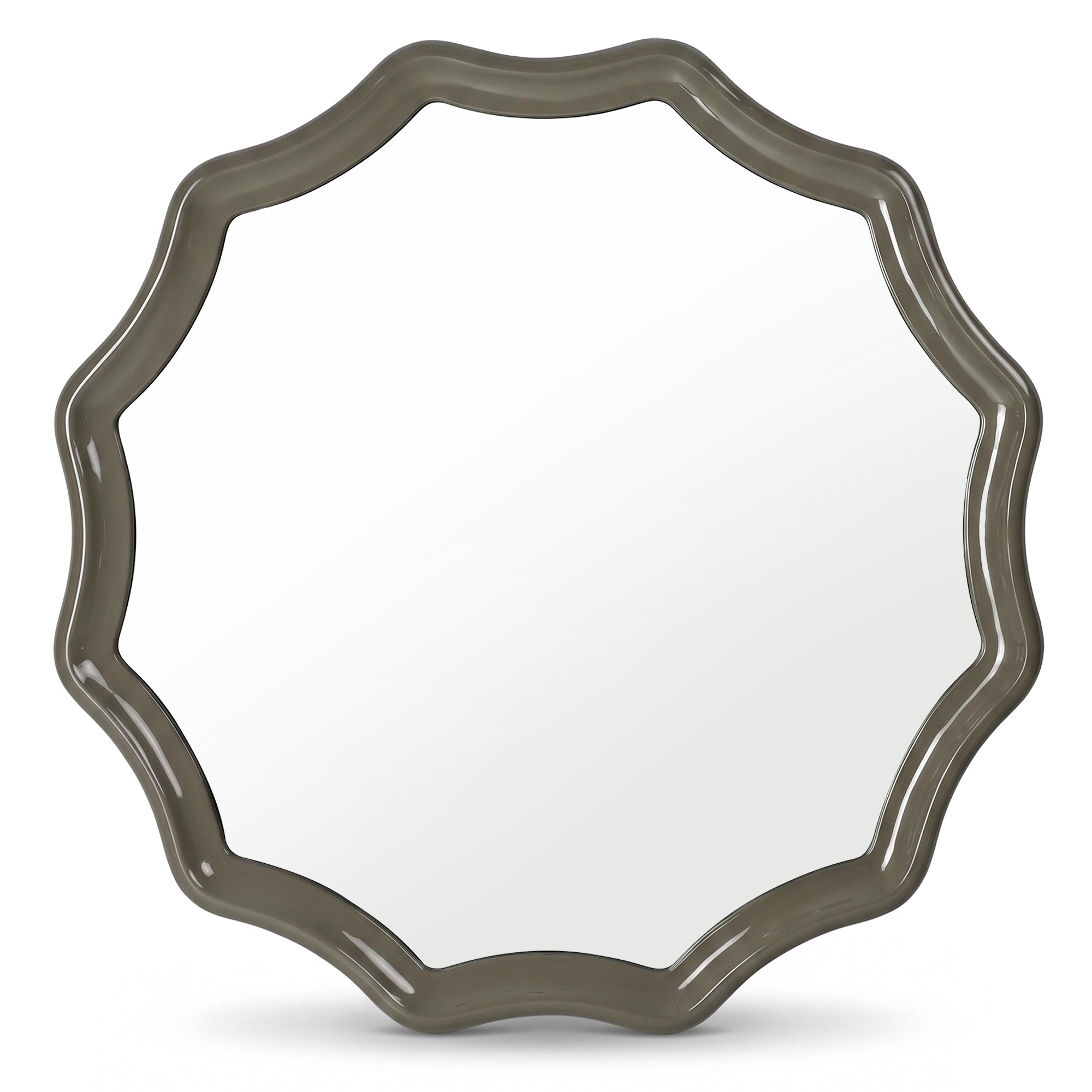 Lustro wiszące Luppo, 100 cm, zielono-szare, glossy