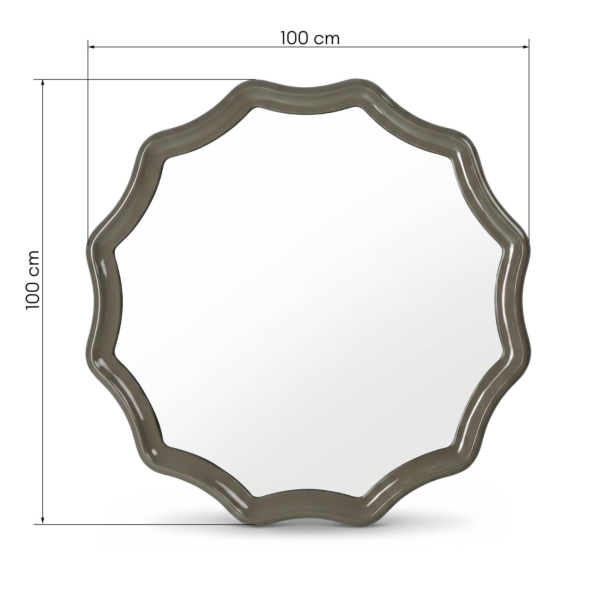 Lustro wiszące Luppo, 100 cm, zielono-szare, glossy