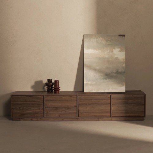 Szafka RTV 220 cm Japandi orzech royal – szafka pod telewizor