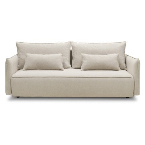 OU-2957 Sofa rozkładana Sofino z pojemnikiem, jasnobeżowa