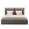 Łóżko tapicerowane Tono 160x200, stelaż, pojemnik, szarobrązowe