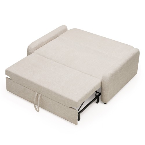 Sofa z funkcją spania Luno Maxi jasnobeżowa boucle
