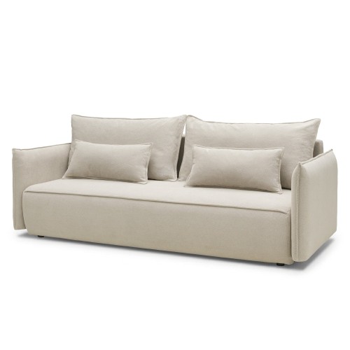 Sofa rozkładana Sofino z pojemnikiem, jasnobeżowa