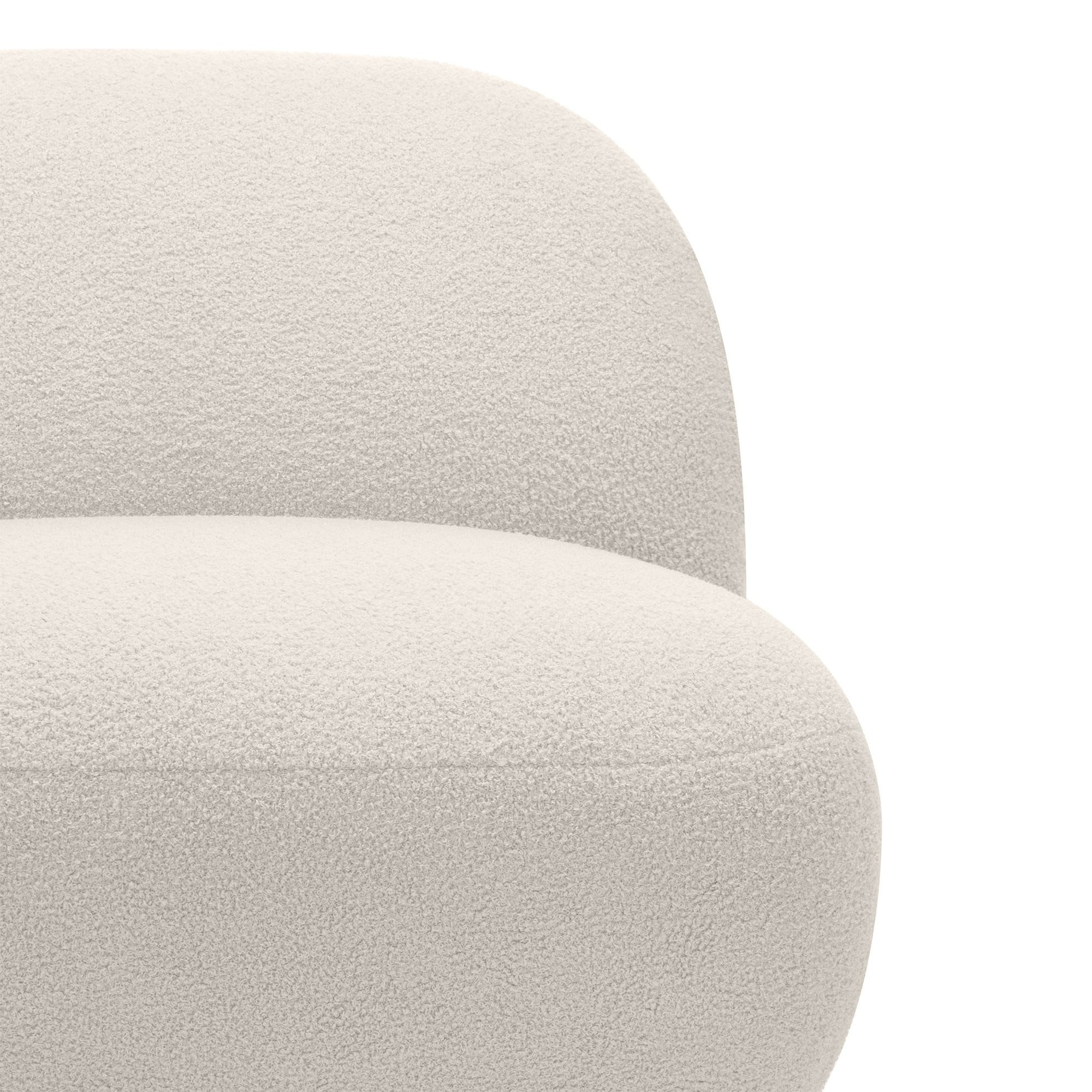 OU-3053 Fotel obrotowy Mikado, jasnobeżowy, boucle, obły