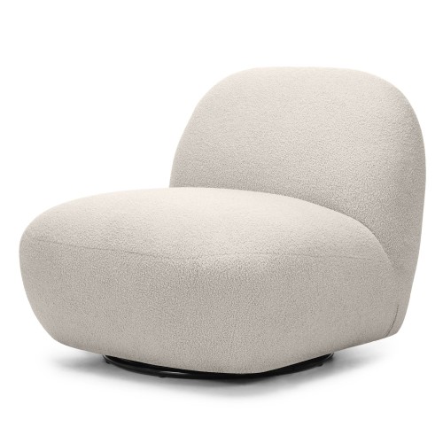 OU-3053 Fotel obrotowy Mikado, jasnobeżowy, boucle, obły