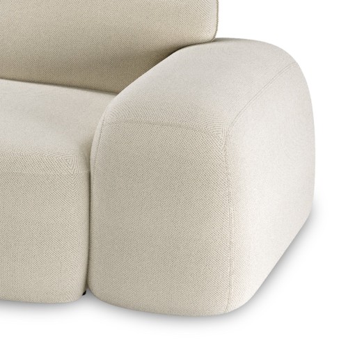 OU-3046 Sofa Linea jasnobeżowa z pojemnikiem, obła