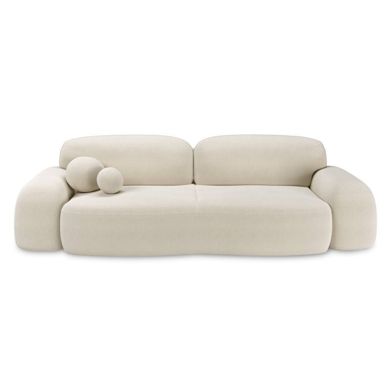 OU-3046 Sofa Linea jasnobeżowa z pojemnikiem, obła