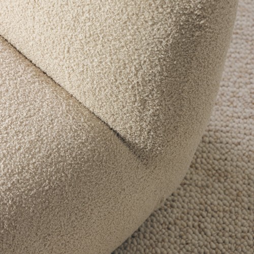 OU-3044 Fotel obrotowy Mikado, jasnobeżowy, boucle, obłe