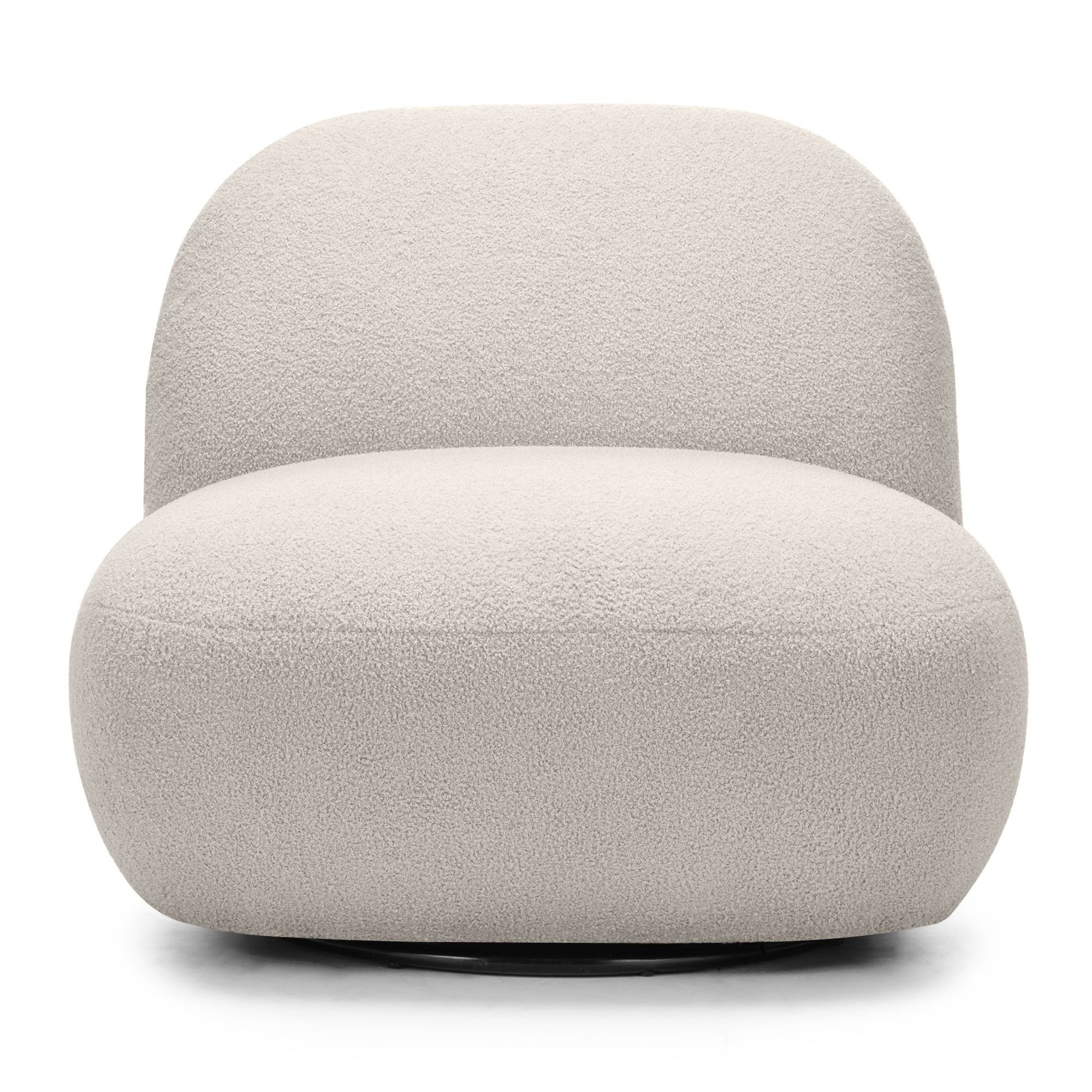 OU-3044 Fotel obrotowy Mikado, jasnobeżowy, boucle, obłe