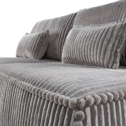 OU-3035 Sofa rozkładana Sofuto z pojemnikiem, ciemnoszara, sztruks