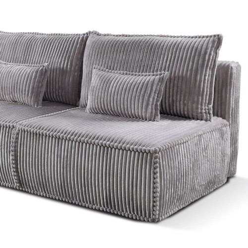 OU-3035 Sofa rozkładana Sofuto z pojemnikiem, ciemnoszara, sztruks