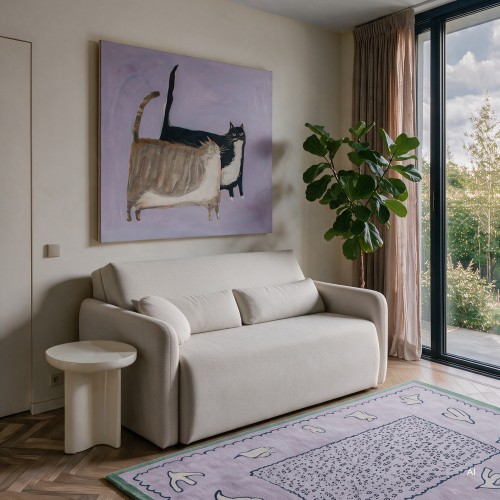 Sofa rozkładana z pojemnikiem Diosa Maxi, jasnobeżowa