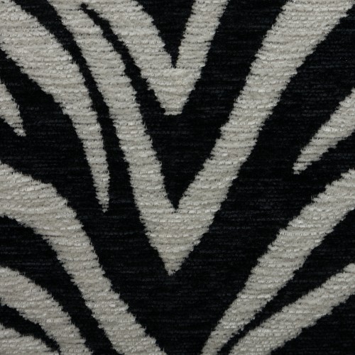 Fotel obrotowy Mikado czarno-biały żakard zebra, zaokrąglony