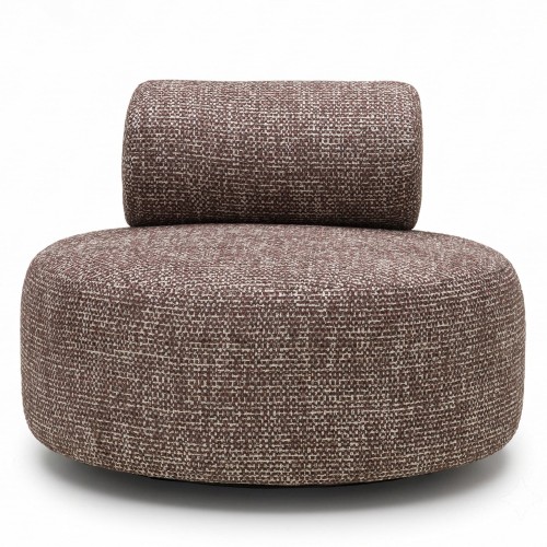OU-2941 Fotel obrotowy Moso brązowy, obłe kształty