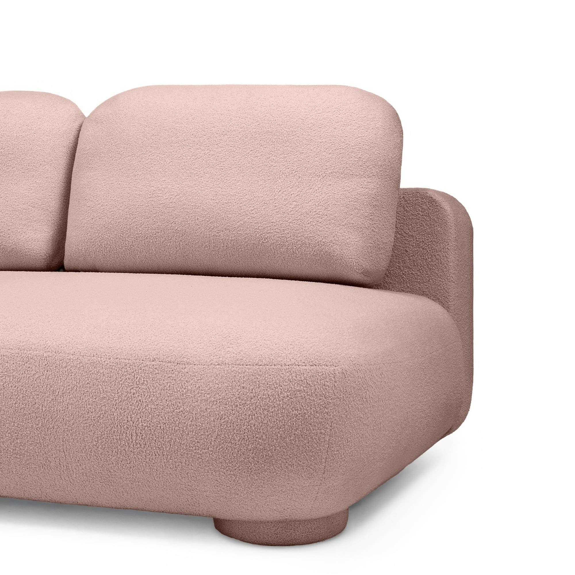 OU-3100 Sofa z funkcją spania i pojemnikiem Mikado, jasny beż boucle