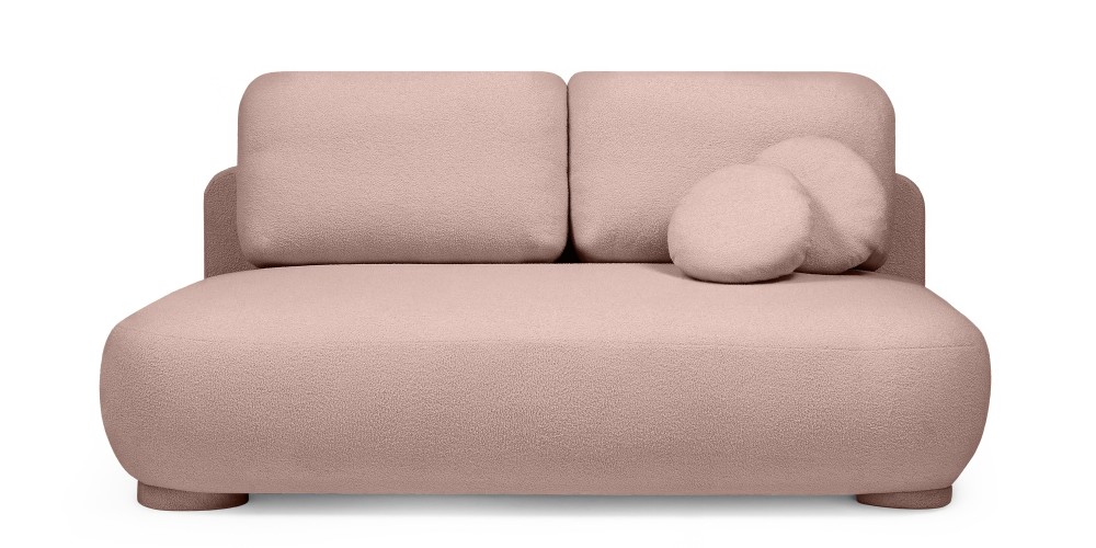 OU-3100 Sofa z funkcją spania i pojemnikiem Mikado, jasny beż boucle