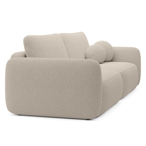 Sofa rozkładana Botse z pojemnikiem, obłe kształty