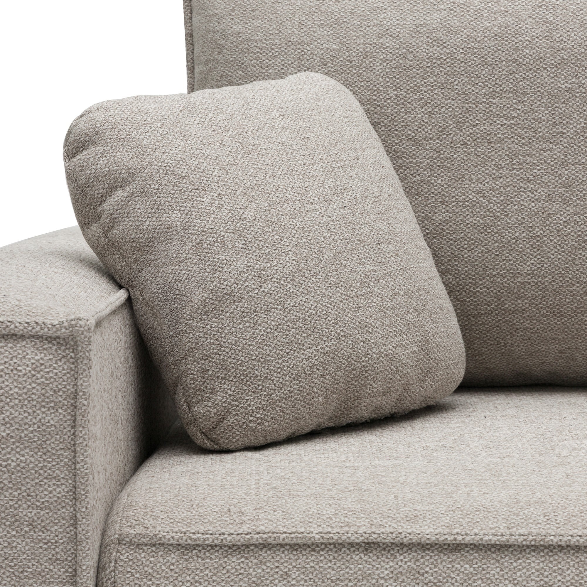 OU-3082 Sofa z funkcją spania i pojemnikiem Cube, beżowoszara
