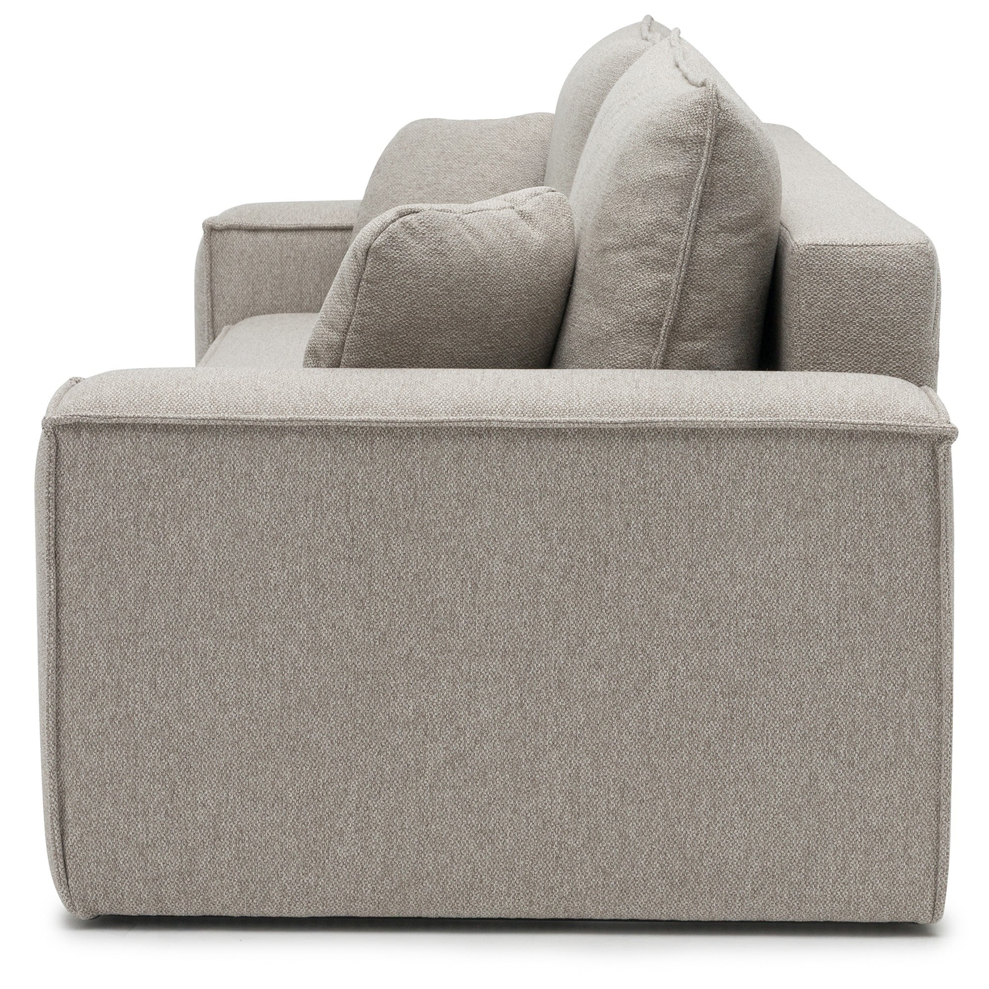OU-3082 Sofa z funkcją spania i pojemnikiem Cube, beżowoszara