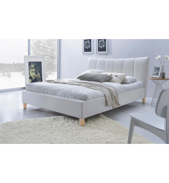 Łóżko tapicerowane Sandy 160x200 biały