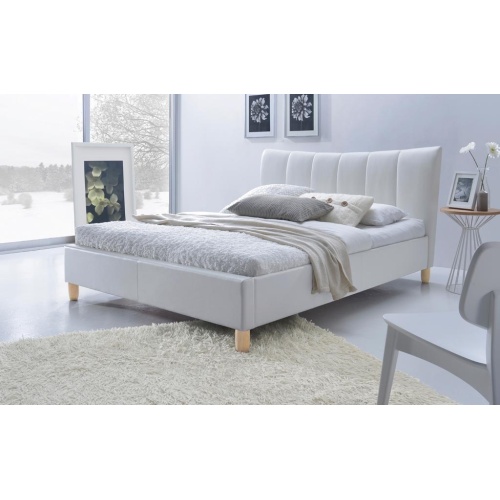 Łóżko tapicerowane Sandy 160x200 biały