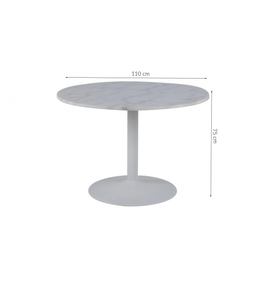 Stół okrągły 110 cm Tarifa marmur