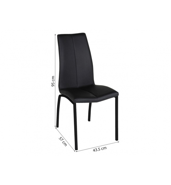 Krzesło Asama I czarne ekoskóra