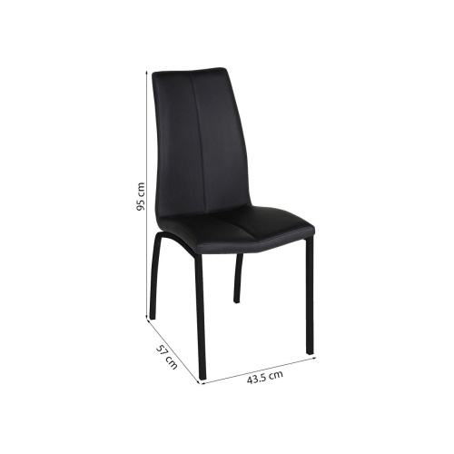 Krzesło Asama I czarne ekoskóra
