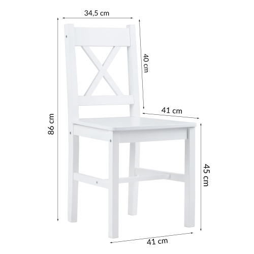 Zestaw stołowy Corbin stół i cztery krzesła biały