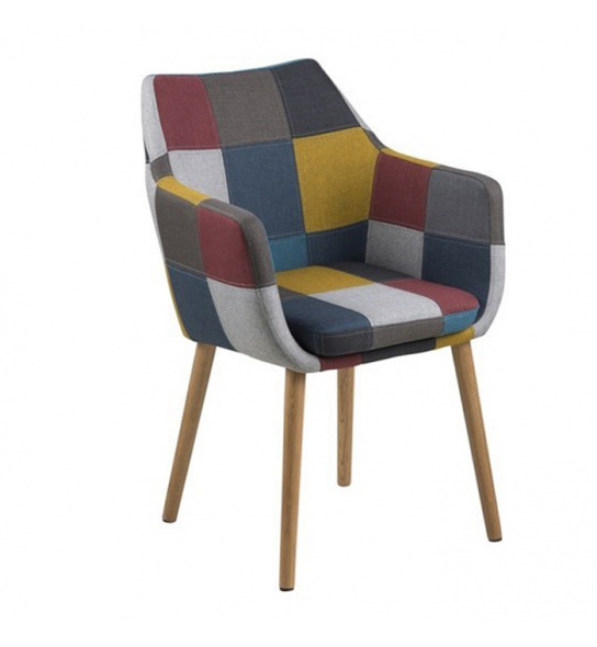 Krzesło z podłokietnikami Nora patchwork