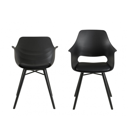 Krzesło z podłokietnikami Ramona czarne