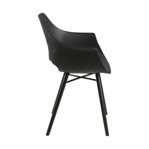 Krzesło z podłokietnikami Ramona czarne