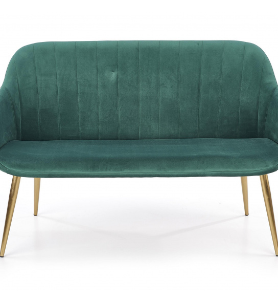 Sofa welurowa Elegance zielona/złota glamour