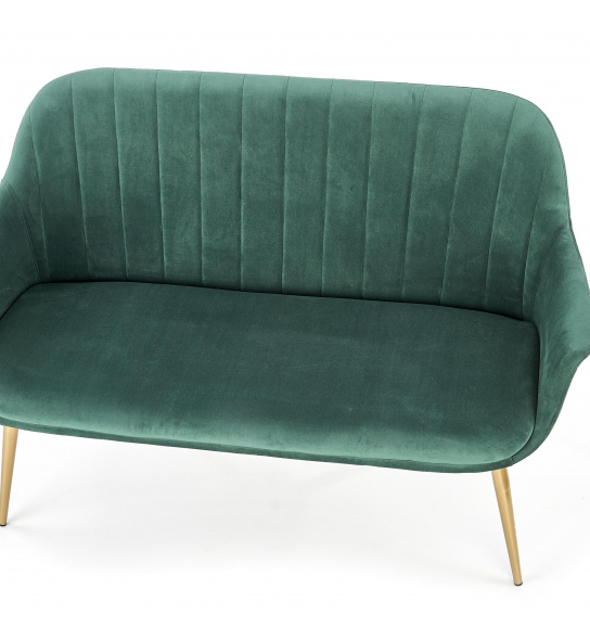 Sofa welurowa Elegance zielona/złota glamour